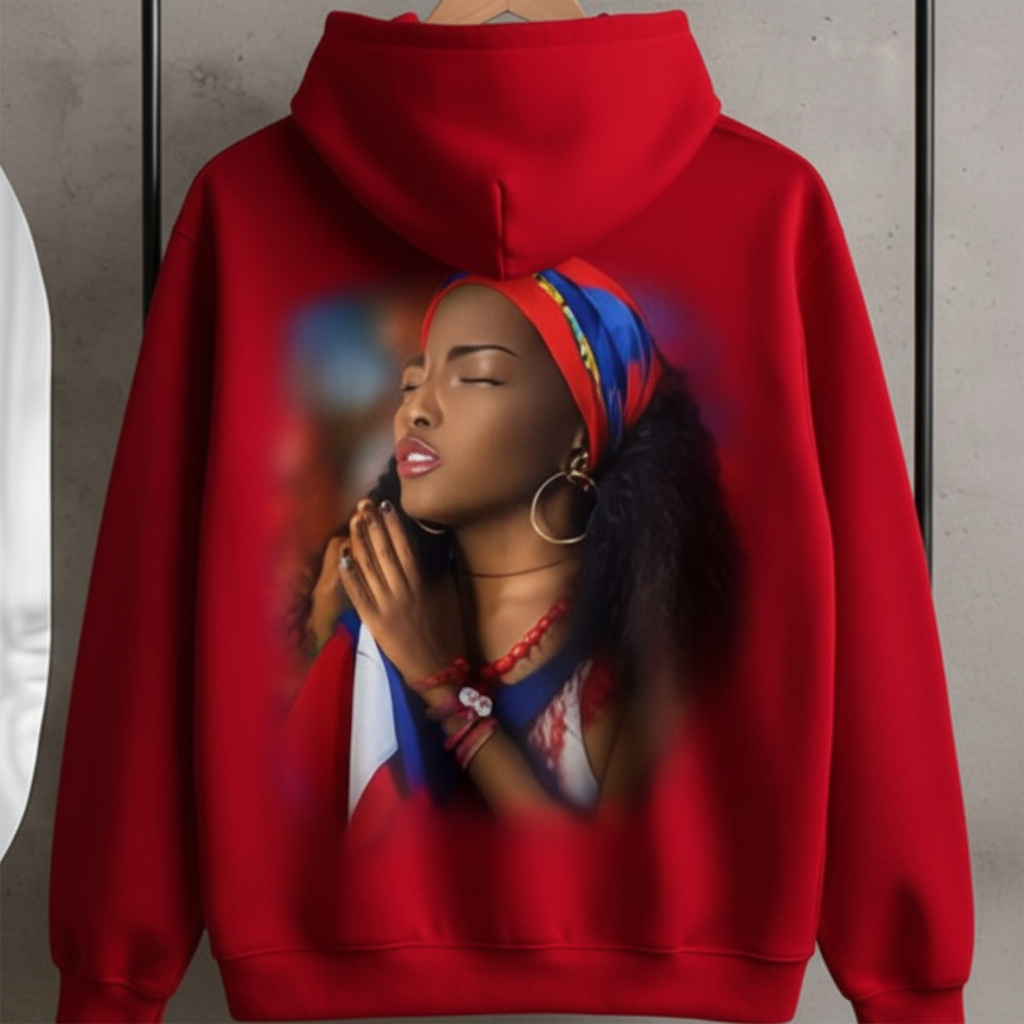 Haitian Pride Prayer Hoodie - Back